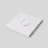 Stockka white matte coated cardboard square envelope with integral tab closure for premium orders, gift cards, or branded stationery.