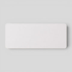 Stockka wide white desk mat with stitched edges, ideal for keyboard and mouse.