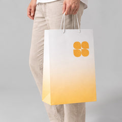 Vertical Carrier Bag with Thin Rope Handles