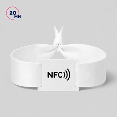 צמיד בד פוליאסטר עם כרטיס PVC כולל שבב NFC