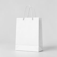 White Paper Bag with Thin Rope Handles