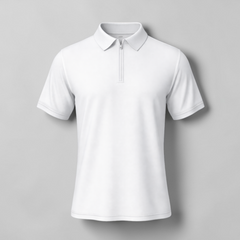 Sporty zip polo shirt