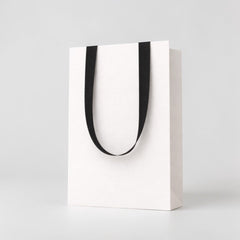 Shopping bag with long handles and narrow width