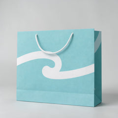 Paper grocery bag with rope handles