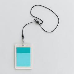 Adjustable Elastic Cord Lanyard with ID Badge