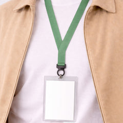 V-shaped safety lanyard with locking clip and D-ring