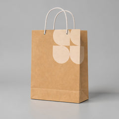 Square Kraft Paper Bag with Thick Rope Handles