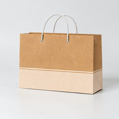 Wide Kraft Paper Bag with Rope Handles