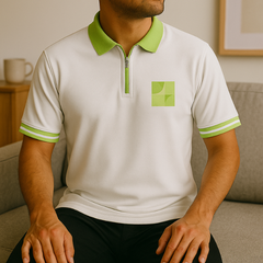 Football jersey with zipper polo shirt