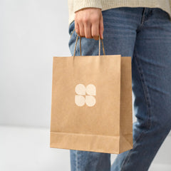 Vertical Kraft Bag with Rope Handles