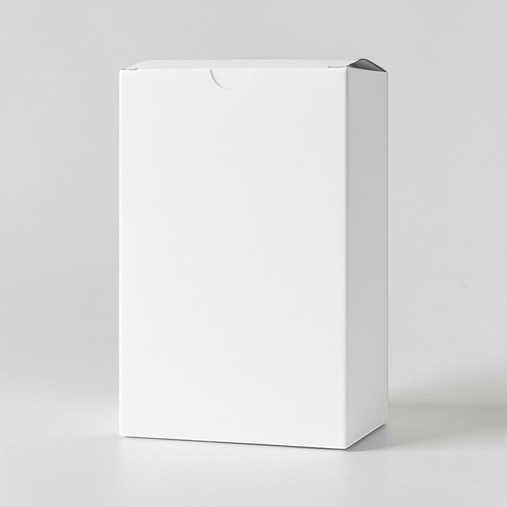 Stockk classic rectangular standing gift box, beige, rigid cardboard with lamination, ideal for personal items, cosmetics, or candles.