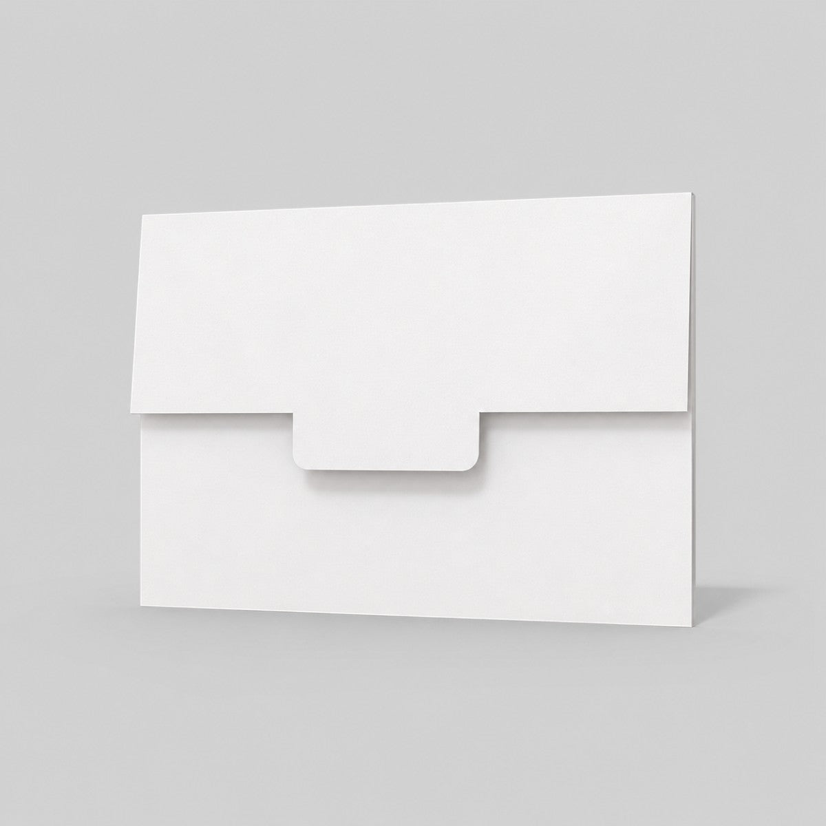 Stockka white A4 cardboard envelope folder with flat closure tab, ideal for documents and business presentations.
