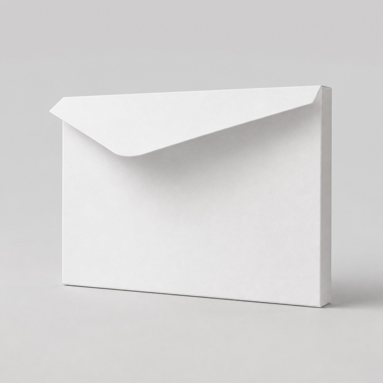 Stockka white A4 cardboard envelope folder with a triangular flap closure. Ideal for documents, presentations, and marketing materials.