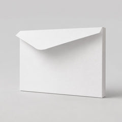 Stockka white A4 cardboard envelope folder with a triangular flap closure. Ideal for documents, presentations, and marketing materials.