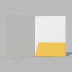Stockka A4 office folder in grey and white with a yellow interior pocket. Ideal for documents and professional use.