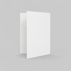 Stockka A4 project folder, white cardboard, two pockets, ideal for business presentations and branding.