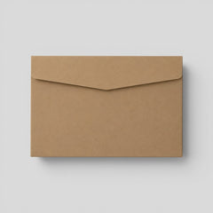 Stockka smooth brown paper envelope with straight back closure, 250gsm, ideal for documents and invitations.