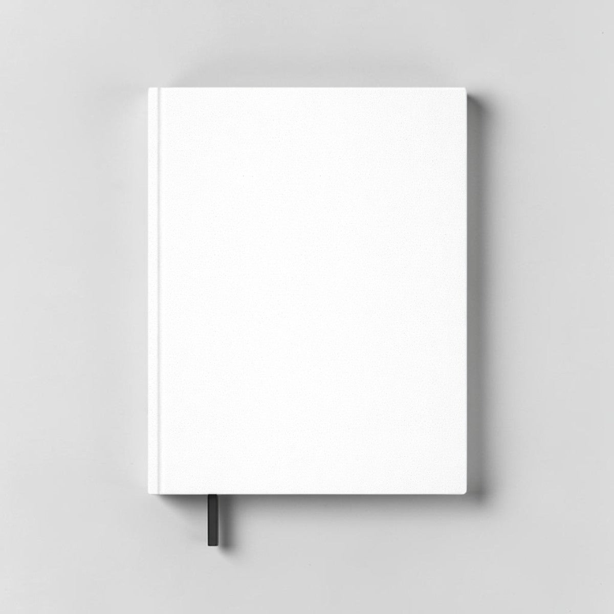 Stockka classic hardcover notebook with 80 lined pages and a black ribbon bookmark. Customizable cover.