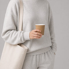 Stockka medium kraft paper cup with corrugated sides, ideal for hot beverages like coffee.