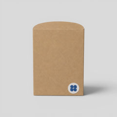 Stockka natural brown kraft paper pillow envelope with a curved flap for minimalist gift packaging