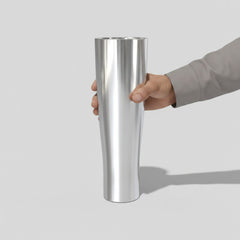 Stockka tall, narrow stainless steel thermal tumbler with a smooth, metallic finish. Ideal for hot or cold drinks.