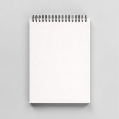 Stockka top spiral notebook with 80 lined pages and soft cover. Customizable green design.