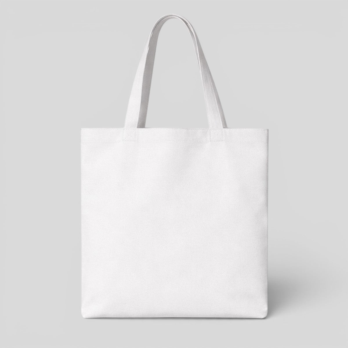 Stockka white canvas tote bag, 100% natural cotton, ideal for daily use, branding, or retail.