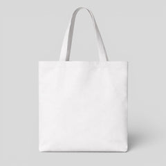 Stockka white canvas tote bag, 100% natural cotton, ideal for daily use, branding, or retail.