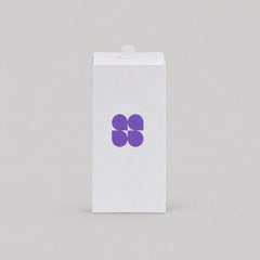 Stockka white matte cardboard box with top tab closure, ideal for branded packaging and small items.