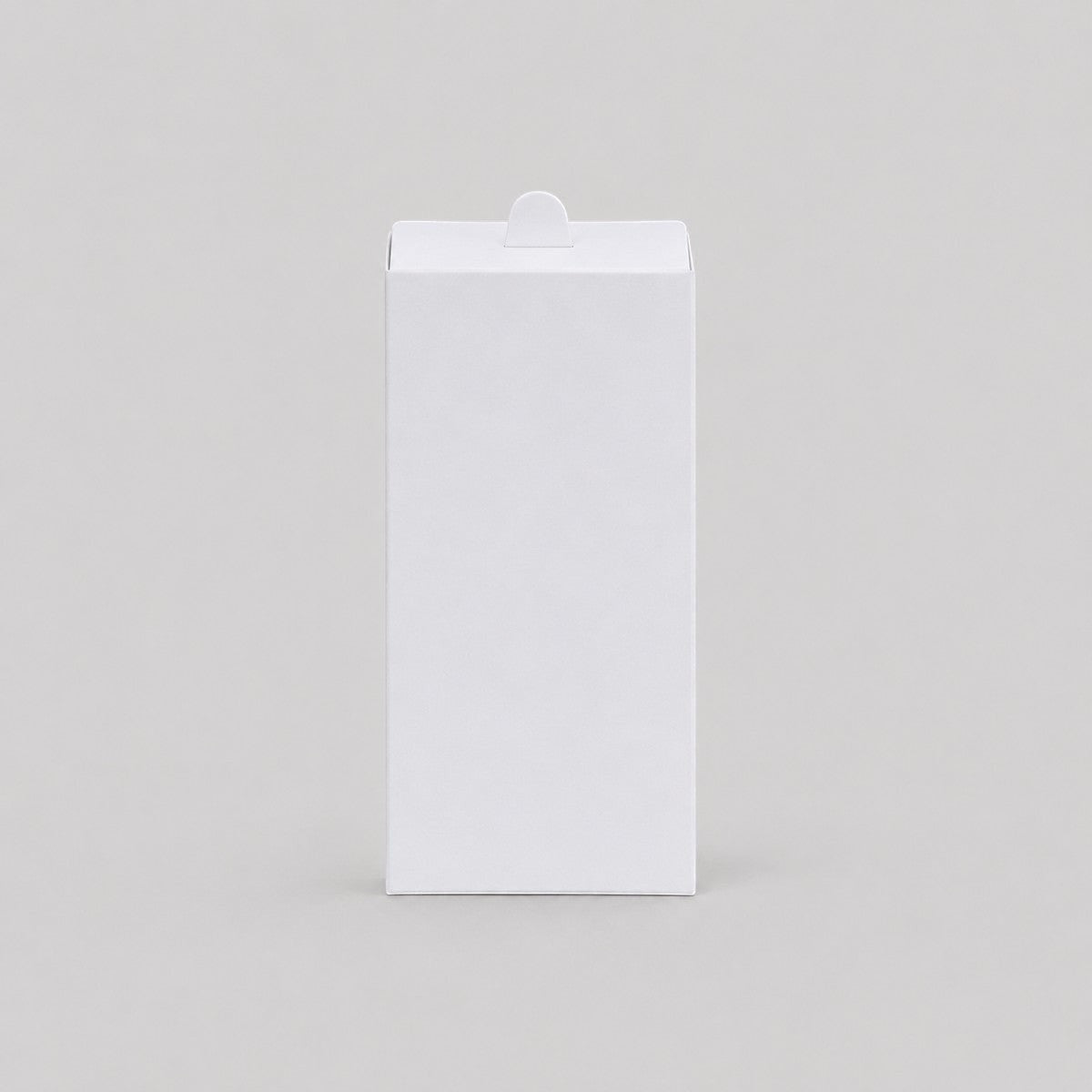 Stockka white cardboard box with top tab closure, perfect for packaging small items, branded kits, or stationery.