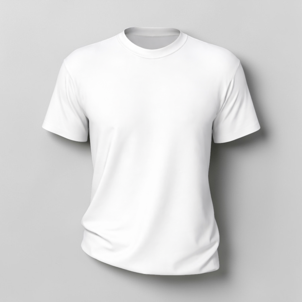 Stockka white V-neck cotton t-shirt with short sleeves and a relaxed fit, ideal for custom printing.