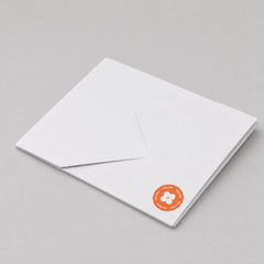 Stockka white greeting card with an internal diagonal pocket for gift cards, made from 250g high-quality paper.