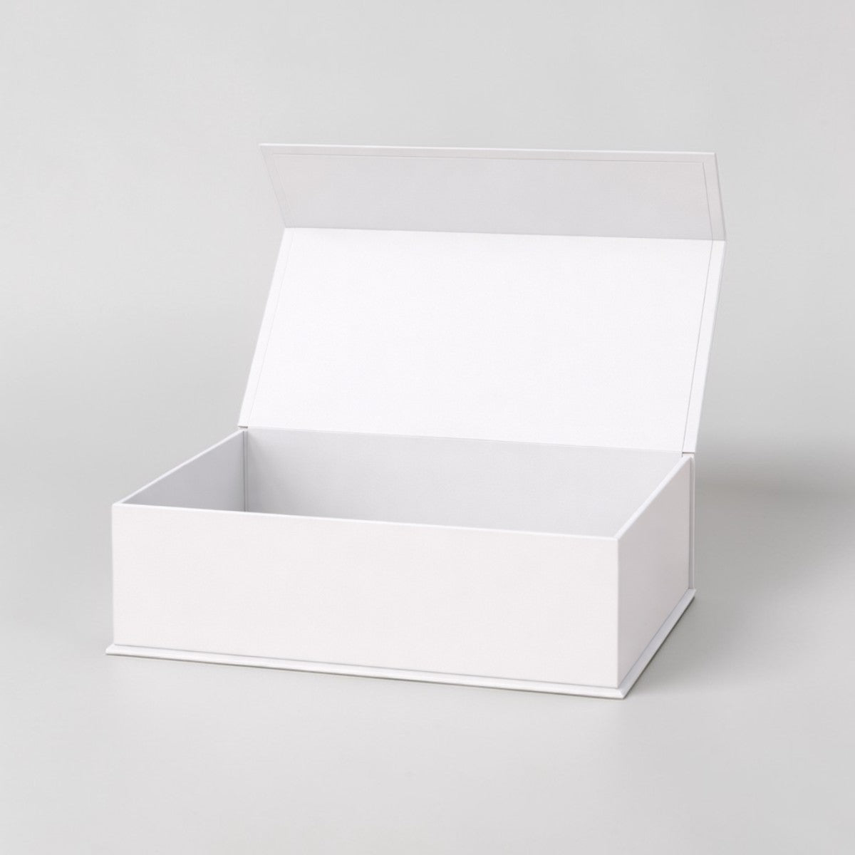 Stockka classic magnetic gift box with hinged lid, made of rigid cardboard with matte coated paper.