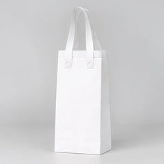 Stockka white non-woven polypropylene tote bag for one or multiple cups, ideal for cafes and events.