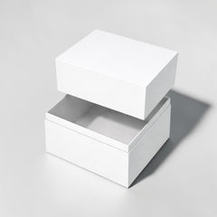 Stockka classic square gift box with separate lid, made of rigid laminated cardboard. Ideal for luxury items.