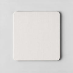 Stockk, white square mousepad with rounded corners and textured surface, modern design for a clean desk.
