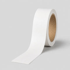 Stockka white rectangular custom sticker roll, ideal for product labeling, packaging, and shipping.