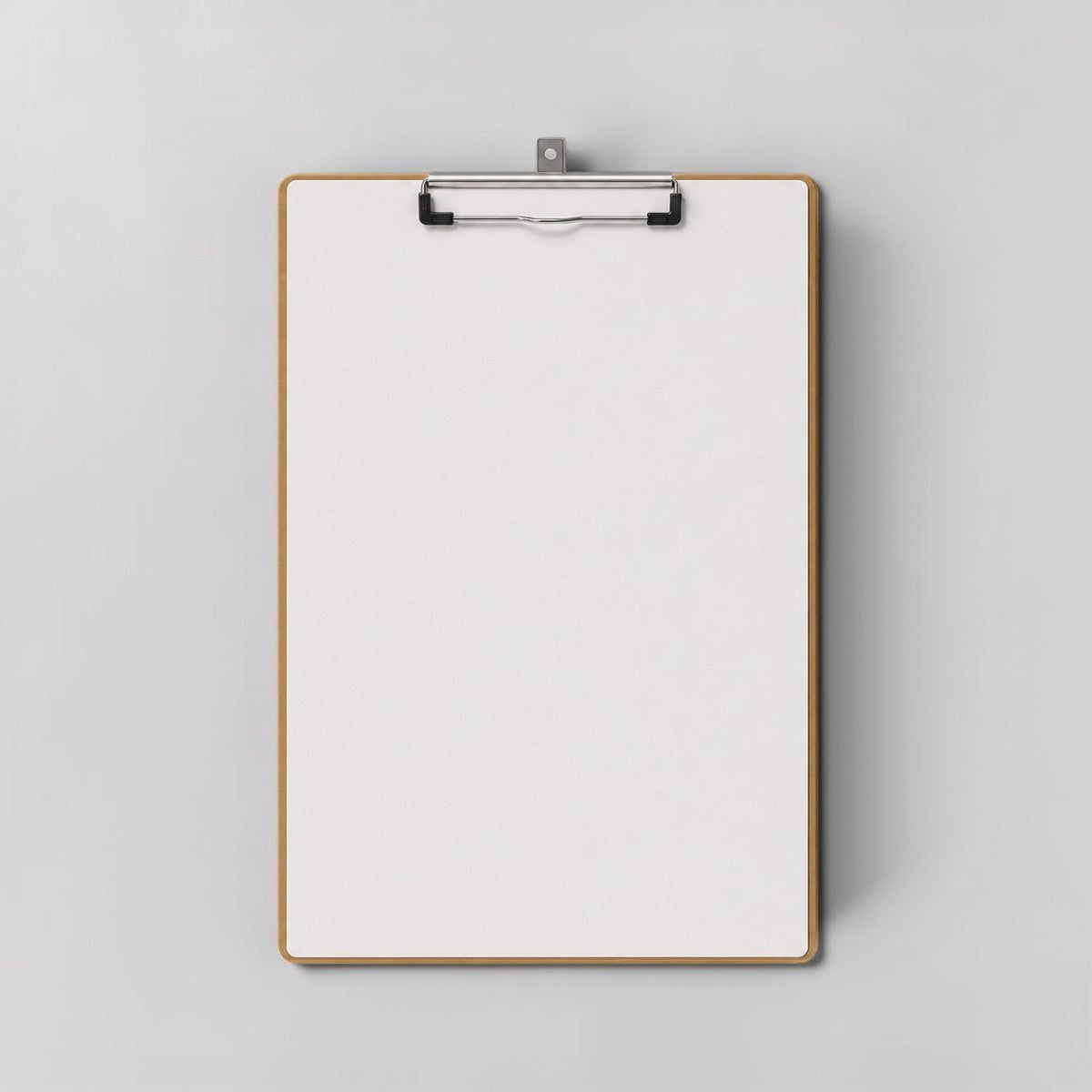 Stockka wooden clipboard with a strong metal clip, perfect for events, conferences, or outdoor writing. Natural wood finish.