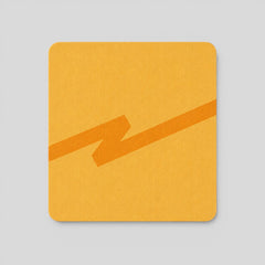 Stockka modern yellow square mousepad with orange zigzag design, fabric texture.